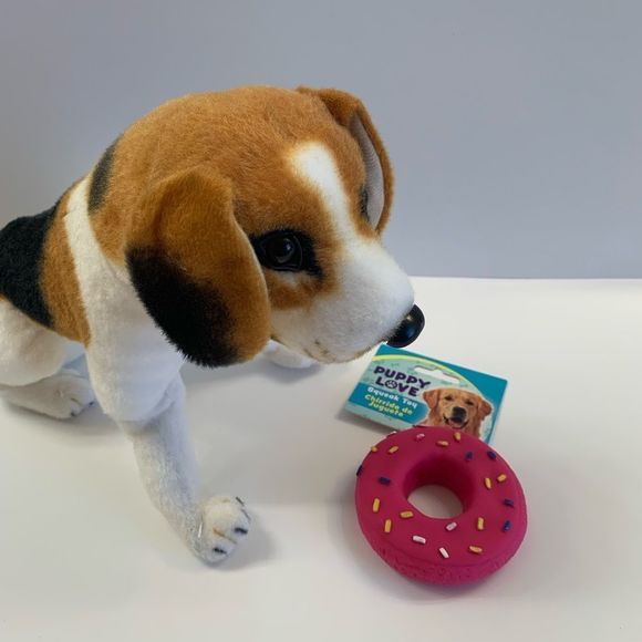 Donut With Sprinkles- Dog Squeak Toy- Pink - Picture 5 of 6